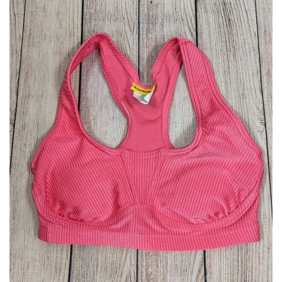 Wonderbody Women's Hot Pink Sports Bra Ribbed Size Medium - Picture 1 of 6